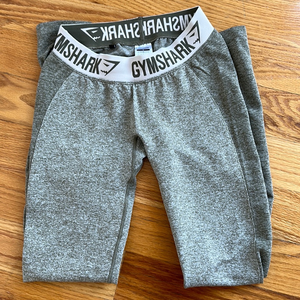 GYMSHARK FLEX Performance Gym workout LEGGINGS in GREEN